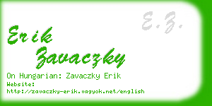 erik zavaczky business card